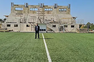 Η κερκίδα στο γήπεδο της Χάλκης!