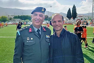 Ο Μιμερίνης με τον Άγγελο Μπασινά!