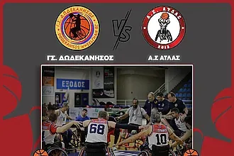 Το Σάββατο (19:00) Γ.Σ. Δωδεκάνησος- Άτλας!