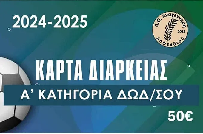 Οι κάρτες διαρκείας της Αναγέννησης!