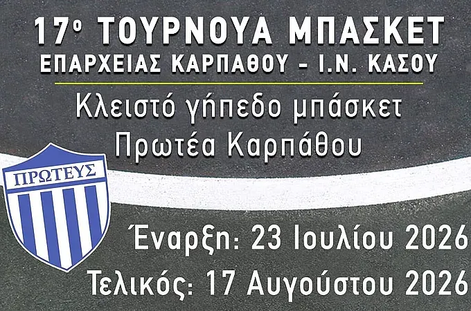 Η κλήρωση στο 17ο τουρνουά Καρπάθου- Κάσου! - Μπάσκετ www.12sports.gr