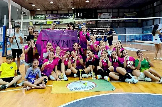 Πρωταθλήτρια παγκορασίδων η Τελχινίδα! - Βόλεϊ www.12sports.gr