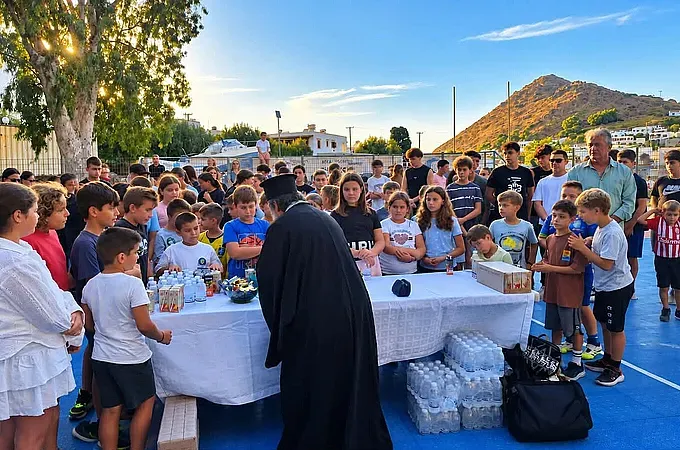 Αγιασμός και αισιοδοξία στον Ξάνθο Πάτμου!